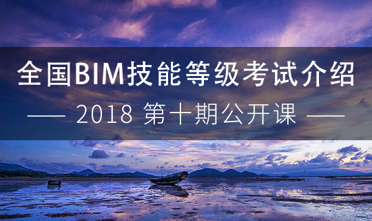 2018 第十期公开课：全国BIM技能等级考试